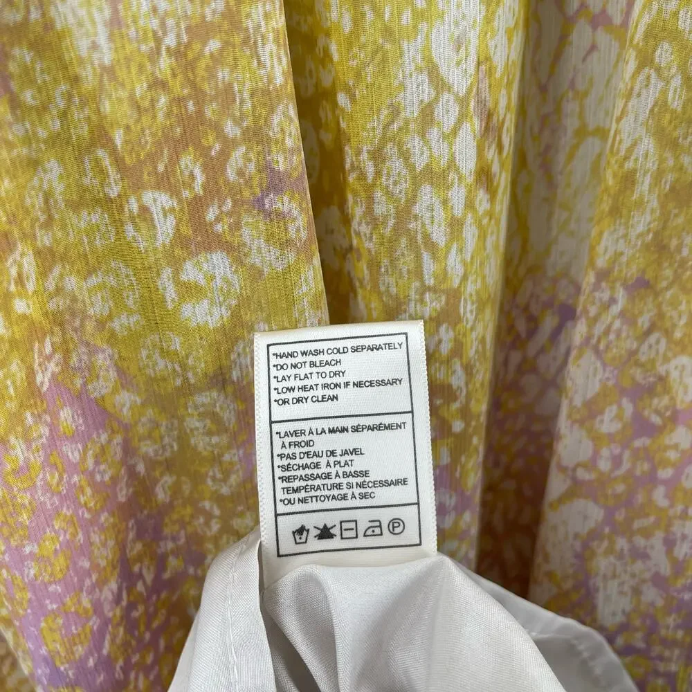BB DAKOTA by Steve Madden Midi Dress Size Small Yellow Dream Girl Ruffles Light